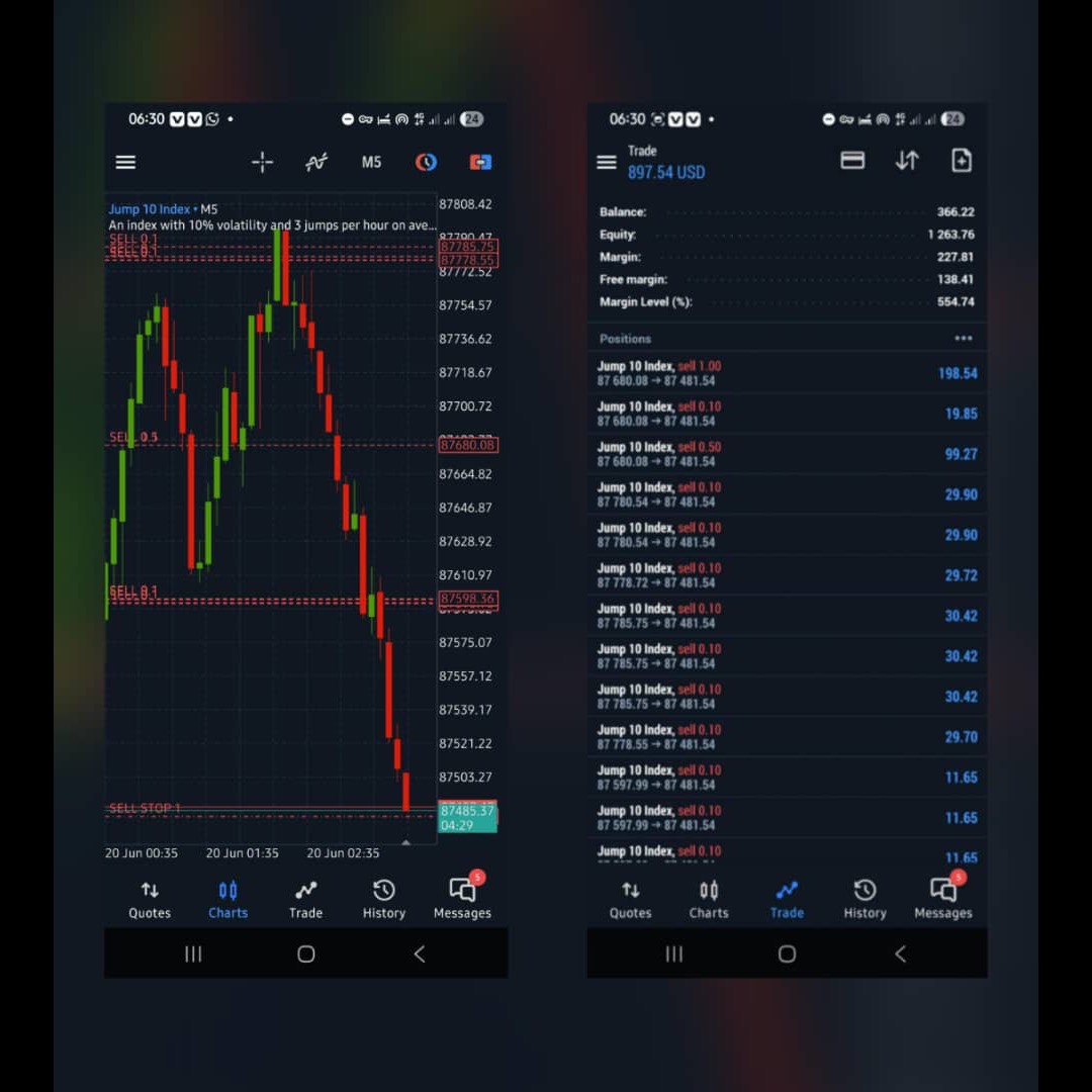Trading profit screenshot